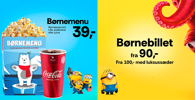 Menu og børnebillet